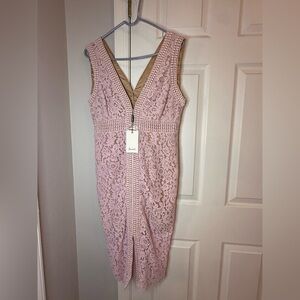 Bardot Light Pink Lace Dress